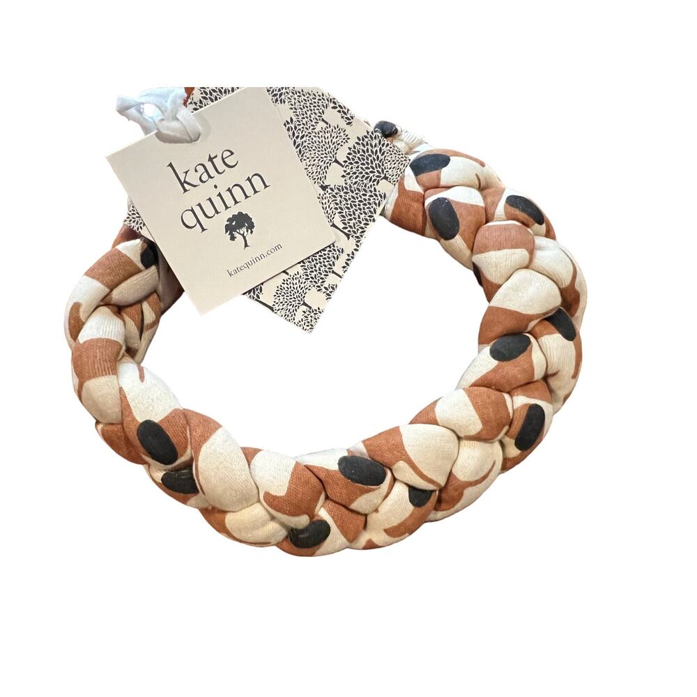 NWT Kate Quinn 70s Puppies Organic Cotton Stretchy Braided Headband M Medium
